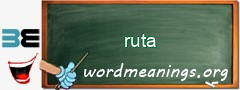 WordMeaning blackboard for ruta